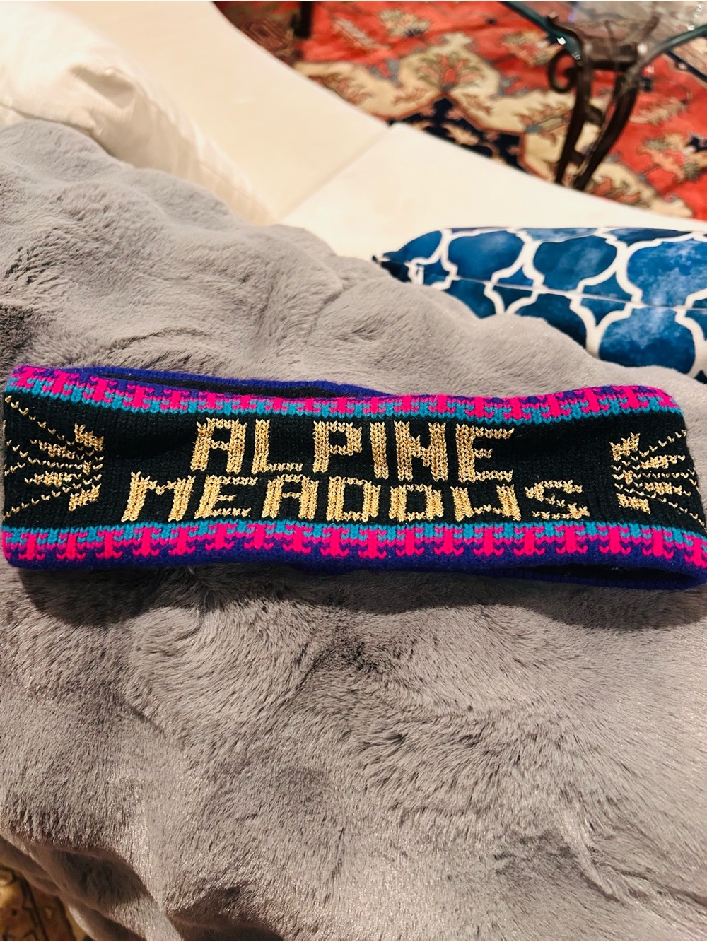 Vintage 1980s Ear warmer- Alpine Meadows Ski Resort, Lake Tahoe CA